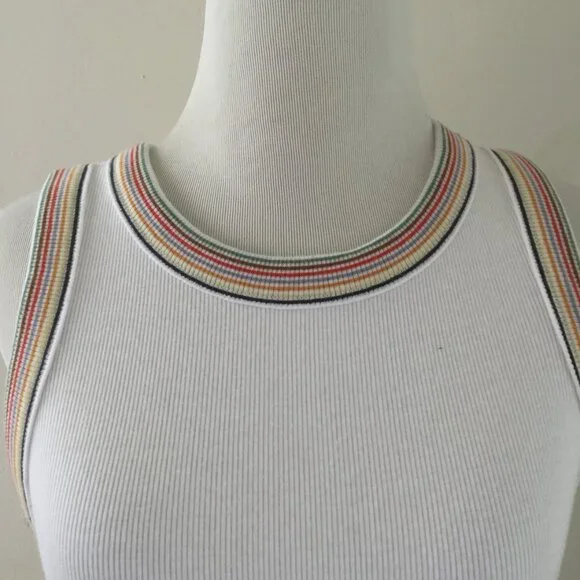 Madewell "The Pride Brightside" Crop Ribbed Tank Top s - Picture 5 of 11